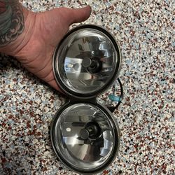 Harley Fat Bob  Headlight Assembly With LED Lights 