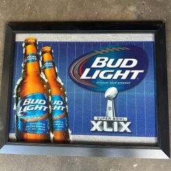 Bud Light Super Bowl XLIX Framed Display