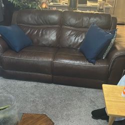 Leather Reclining Couch Works Perfect Just Moving 