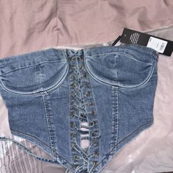 Denim Corset Size Small 