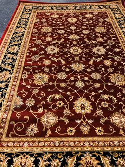 New rug size 8x11 nice red burgundy carpet Persian style rugs