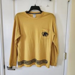 Victoria Secret Pink Kent State Golden Flashes Women L Long Sleeve yellow Shirt