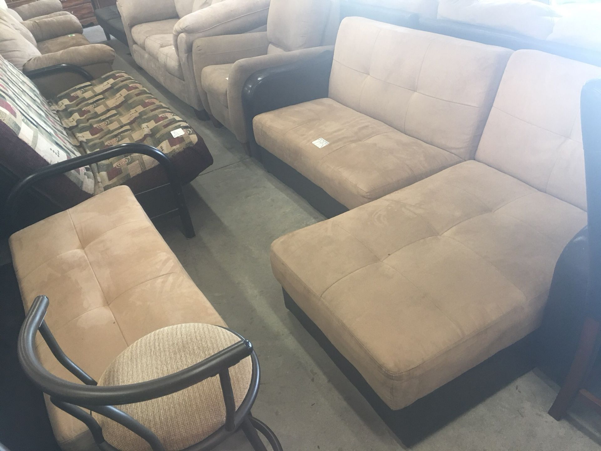 Small storage Sectional/Futon with storage ottoman ONLY $199.99 (WE DELIVER)