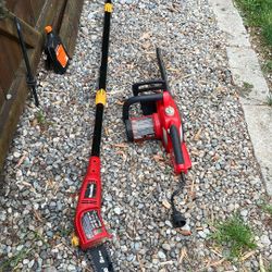 Chain Saw And Pole Chain Saw