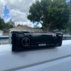 Qfx single din radio Bluetooth