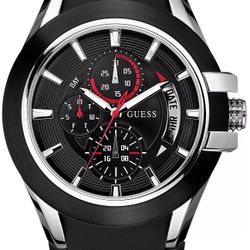🛑 Guess Nitrogen Black and Silver Watch