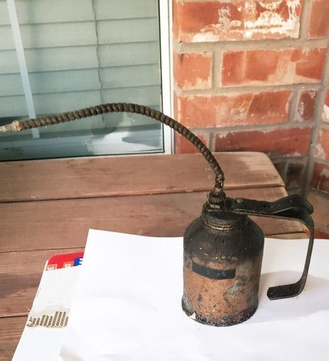 1940s Antique Eagle Thumb Pump Oil Can