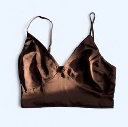 Brown silk Abercrombie 2 piece set