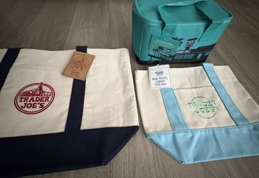 Trader Joe’s Mini Insulated Lunchbox, Mini and Large Canvas Bags- $30 (Plantation)