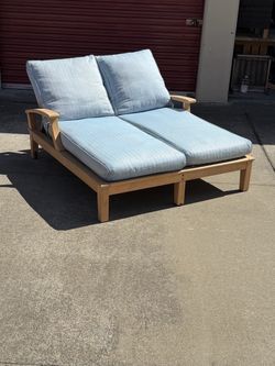 Gloster Teak Ventura double chaise lounge