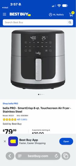 Bella air fryer new