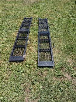 Steel iron lawn mower ramps