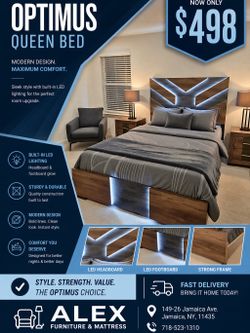 🔥 MEET THE OPTIMUS QUEEN BED – ONLY $498! 🔥