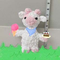 Handmade Crochet Cow 