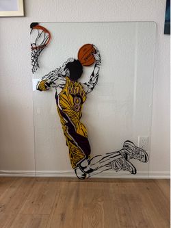 Kobe Bryant Glass Artwork
