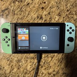 Animal Crossing Edition Switch With Charger 