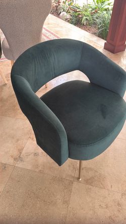 Green velvet chair