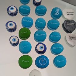 Lifeforce Glass The Mermaid's Message,16 Frosted Inspirational Sea Glass Stones, each $3