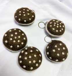 Handmade felt key Ring $9.99 per pcs