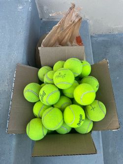 Old tennis balls