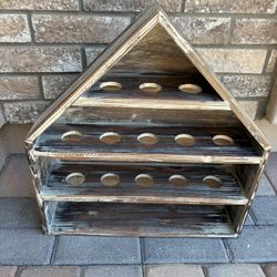 hanging spice rack wood farmhouse look 