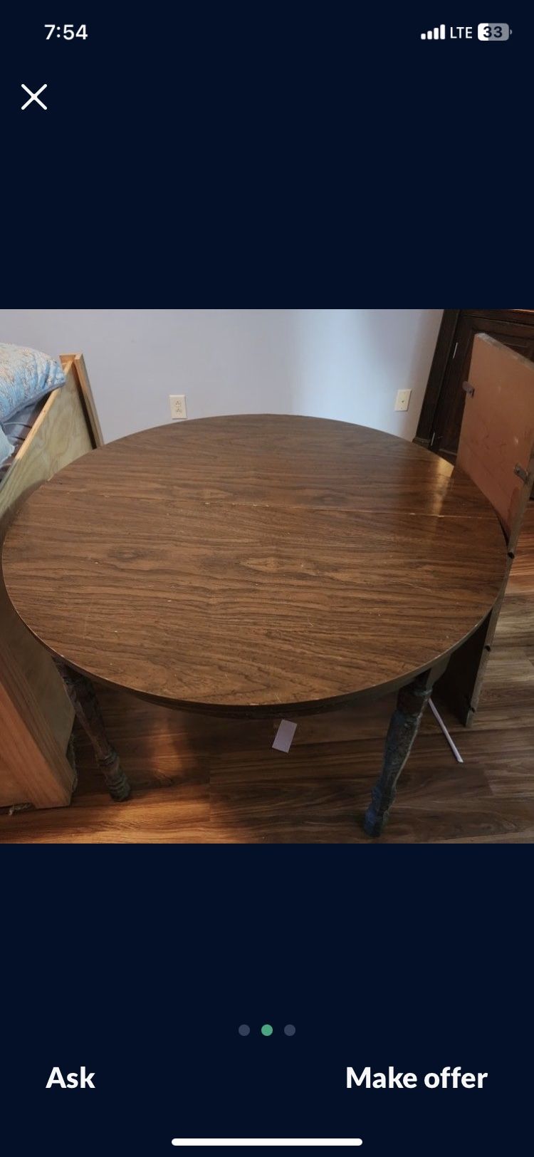 Beautiful Woodworked Dining Room Table FOR CHEAP