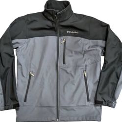 Columbia Zipper Softshell Jacket Black Gray Men’s Size XXL MSRP $99