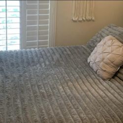 Elegant Queen Sleigh Bed w/ Mattress– Excellent Condition!