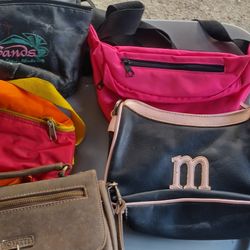 5 Bags Fanny Packs Plus Cooler Bag And Pocketbook LetterM