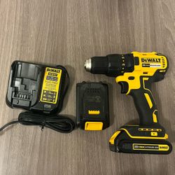 Cordless Drill Dewalt With Charger And Two Batteries