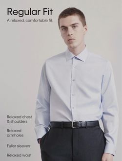 Calvin Klein Men's White Regular Fit Dress Shirt