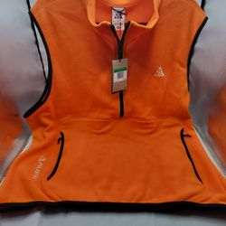 NIKE ACG Wolf Tree Men’s Vest Polartec Size XL Orange/Black HJ2468-819 NWT