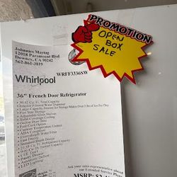 Whirlpool® 36" 30.5 Cu. Ft. White French Door Refrigerator with Internal Water Dispenser
