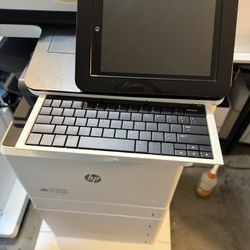 HP Color LaserJet Enterprise Flow MFP M681 — 5-Drawer Color Printer with Finisher & Keyboard