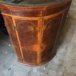 Antique Bow Front Cabinet