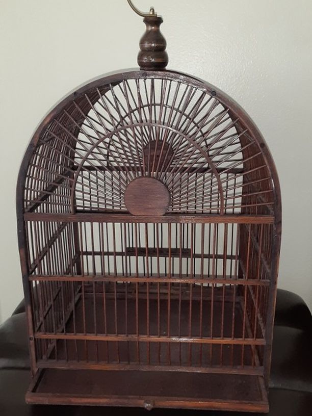 Unique Solid Wood Bird Cage
