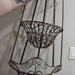 3 Tiered Metal Wall Mounted Basket Planters 