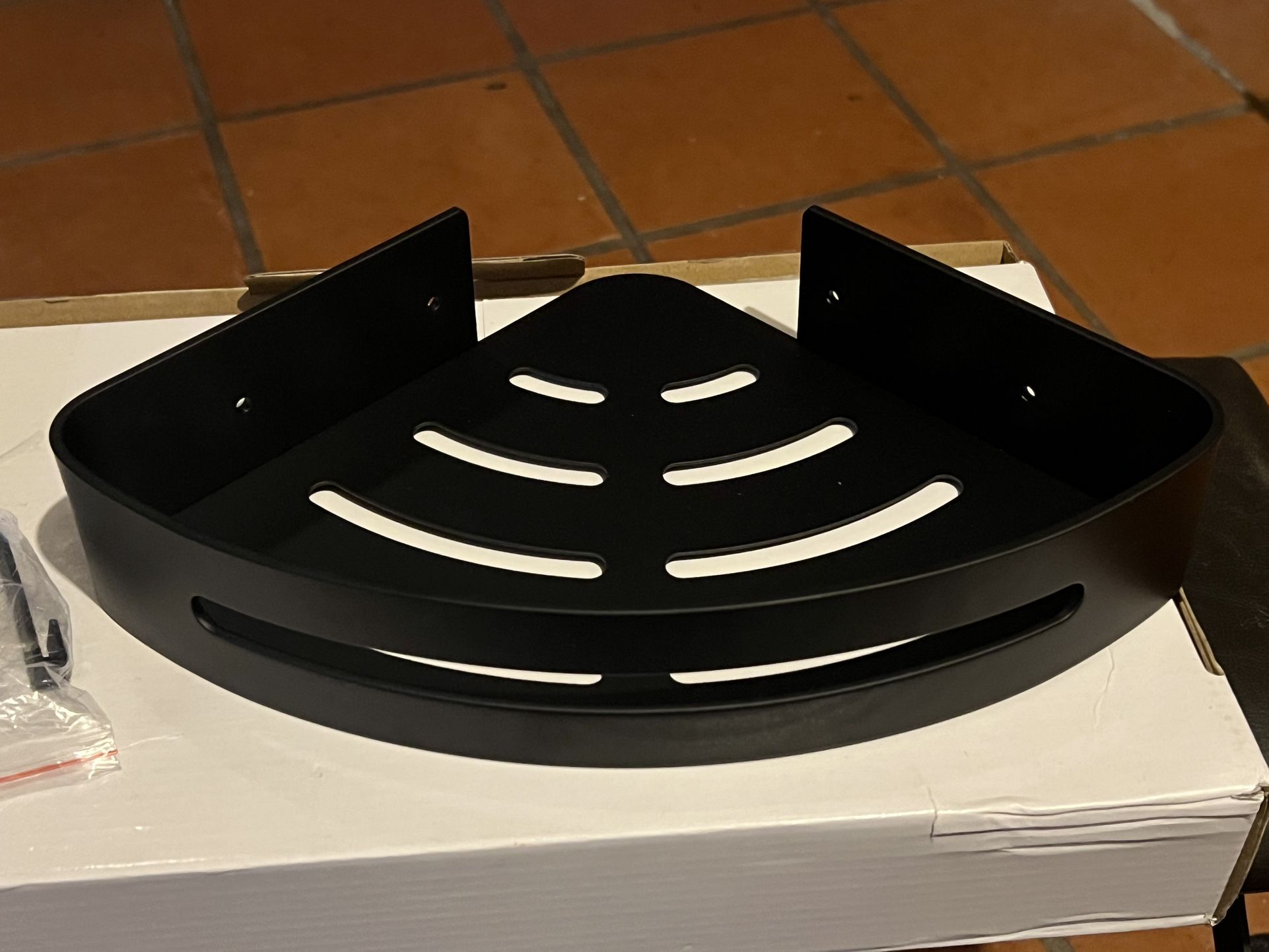 Shower Corner Shelf Black No Rust Metal