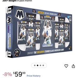 2025 Panini Mosaic Football Flagship Collection Trading Card Box (1 Stained Glass Oversized Card Per Box)
