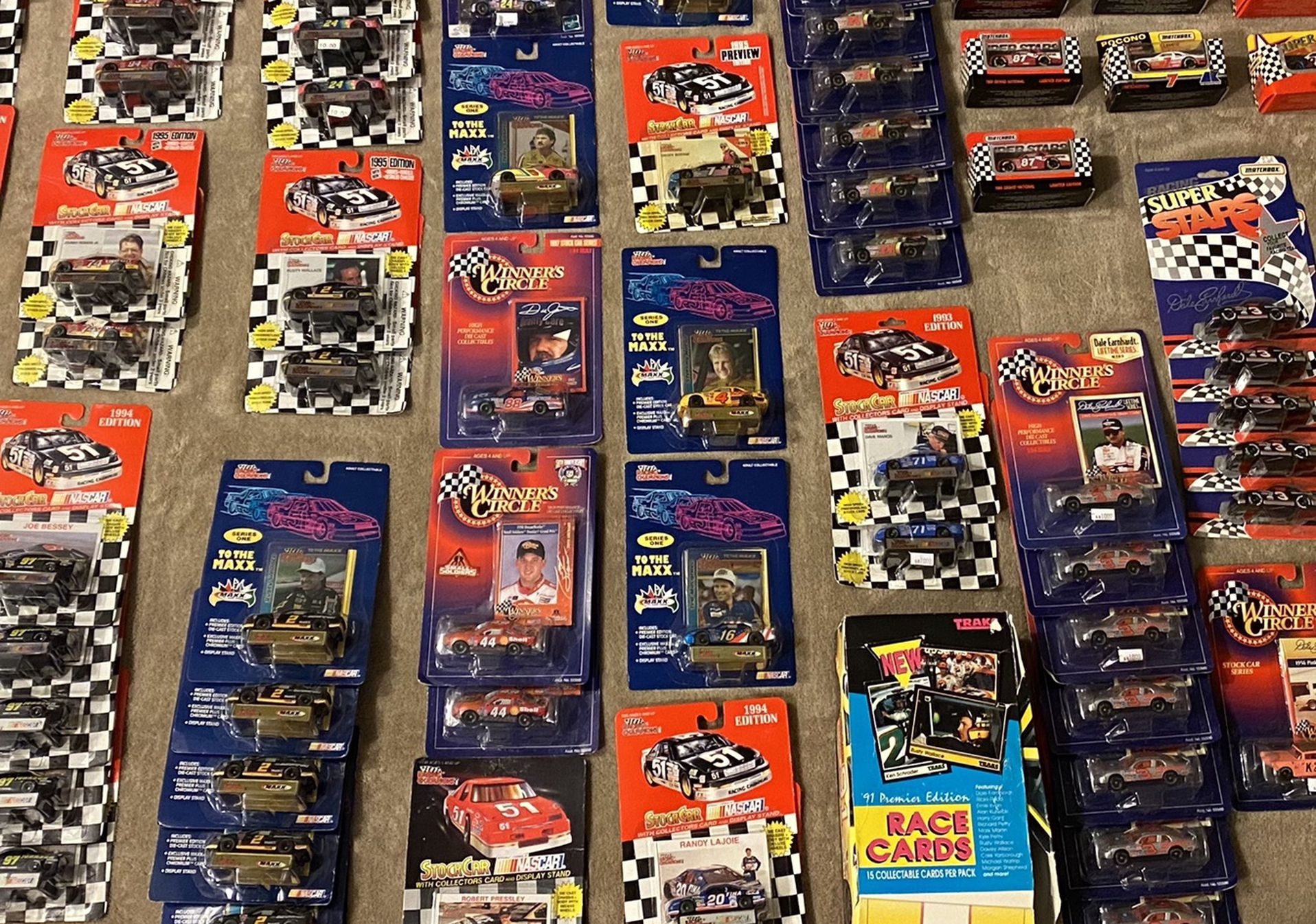 Huge Lot Of NASCAR 1/64 Scale Cars 79 Cars And More!!!