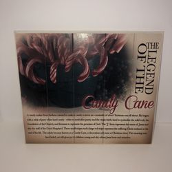 The Legend of the Candy Cane Christmas wooden picture wall decoration 13”x11”x”.5”