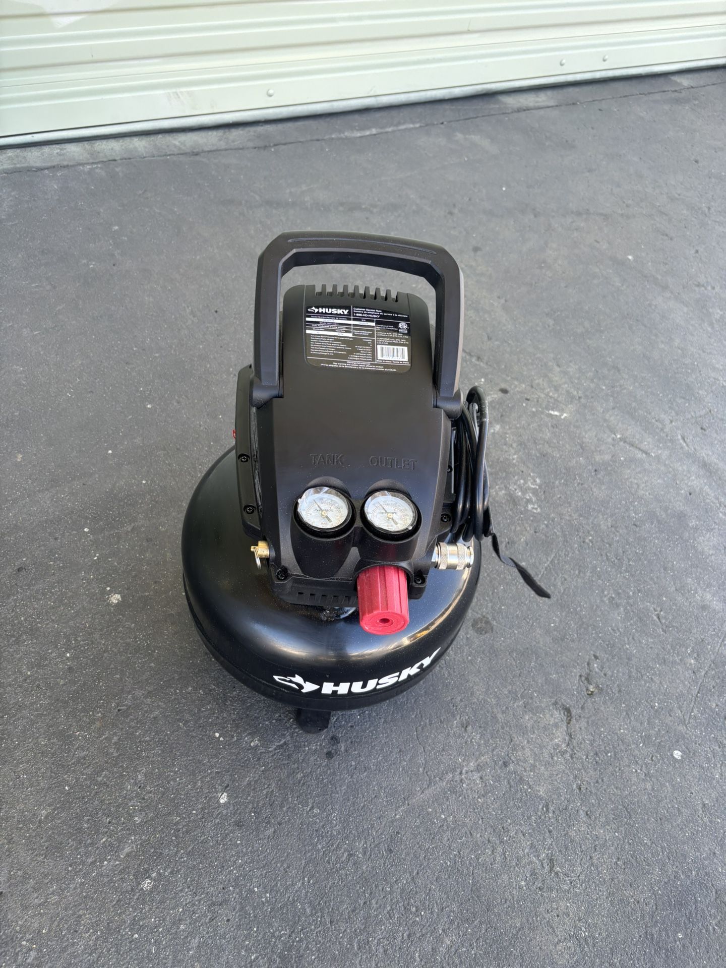 3 Gal. 120 PSI Portable Electric Oil-Free Light Duty Pancake Air Compressor with Fold Down Handle and 1-Quick Coupler