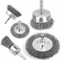 5pc drill bit wire brush
