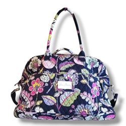 Vera Bradley Weekender Bag With Shoulder Strap & Compartments 