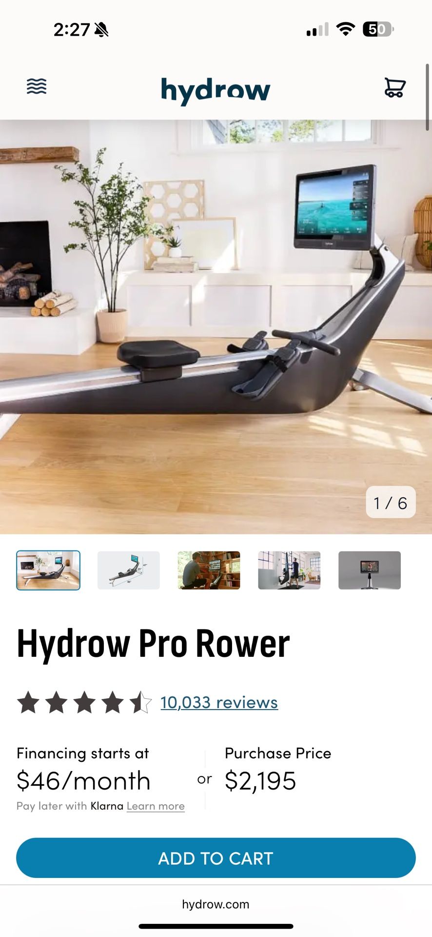 Hydrow Pro Rower