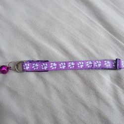 Purple Pet Collar With Bell