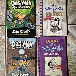 Dog Man And Diary Of A Wimpy Kid Books 