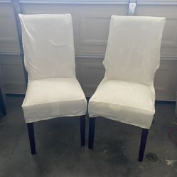 Two Soft Cushion High Back Chairs
