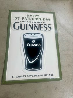 Guinness Metal Bar Sign  Happy St Patrick's Day