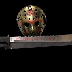 Friday the 13th Ari Lehman Signed Horror Bundle – Mask & Machete
